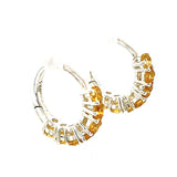 Citrine Hoop Earrings