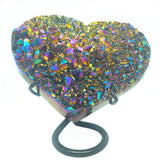 Titanium Amethyst Cluster Heart 13cm