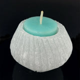 Selenite small candle holder
