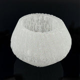 Selenite small candle holder