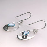 Blue Topaz Drop Earrings