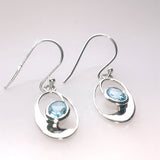 Blue Topaz Drop Earrings