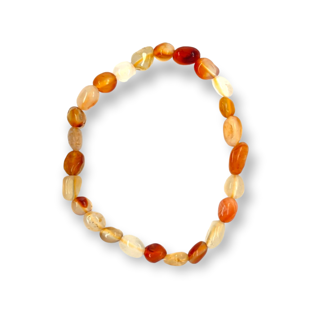 Carnelian Tumbled Bead Bracelet