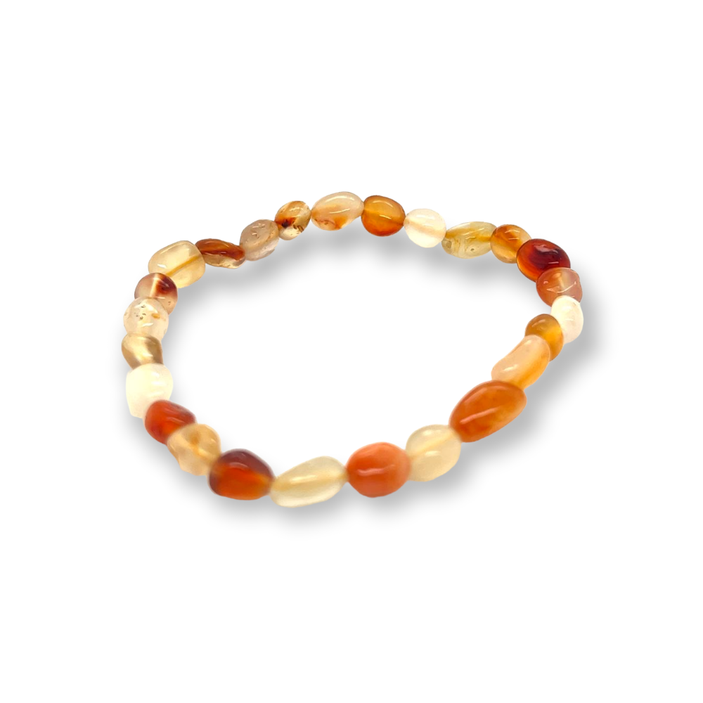 Carnelian Tumbled Bead Bracelet