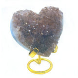 Amethyst Cacoxenite Cluster Heart