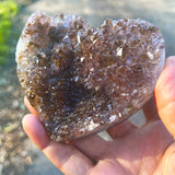 Amethyst Cacoxenite Cluster Heart