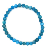 Blue Apatite 5mm Bead Bracelet