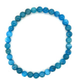 Blue Apatite 5mm Bead Bracelet