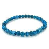 Blue Apatite 5mm Bead Bracelet
