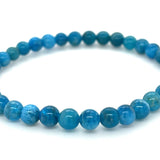Blue Apatite 5mm Bead Bracelet