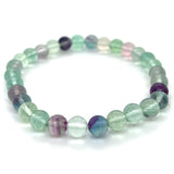 Rainbow Fluorite 6mm Bead Bracelet