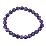 Amethyst 8mm Beaded Bracelet