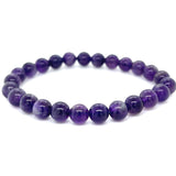Amethyst 8mm Beaded Bracelet