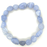 Blue Lace Agate Irregular Bead Bracelet