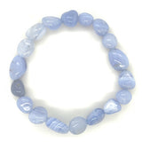 Blue Lace Agate Irregular Bead Bracelet