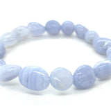 Blue Lace Agate Irregular Bead Bracelet