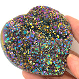 Titanium Amethyst Cluster Heart 8cm