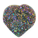 Titanium Amethyst Cluster Heart 8cm