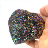 Titanium Amethyst Cluster Heart 8cm