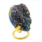 Titanium Amethyst Cluster Heart 8cm