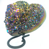 Titanium Amethyst Cluster Heart 13cm