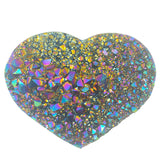 Titanium Amethyst Cluster Heart 13cm