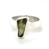 Raw Moldavite Ring - Size 9