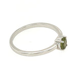 Faceted Moldavite Ring