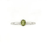 Faceted Moldavite Ring