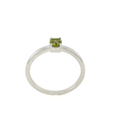 Faceted Moldavite Ring