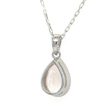 Teardrop Faceted Rose Quartz Pendant