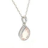 Teardrop Faceted Rose Quartz Pendant