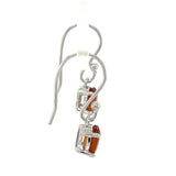 Faceted Orange Kyanite Drop Earrings