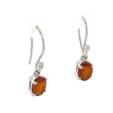 Faceted Orange Kyanite Drop Earrings