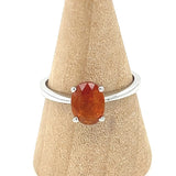 Faceted Orange Kyanite Ring