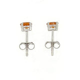 Orange Kyanite Faceted Stud Earrings