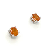 Orange Kyanite Faceted Stud Earrings