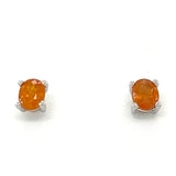 Orange Kyanite Faceted Stud Earrings