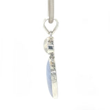 Blue Lace Agate Moonstone Combo Pendant