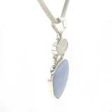 Blue Lace Agate Moonstone Combo Pendant