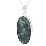 Seraphinite Statement Oval Cabochon Pendant