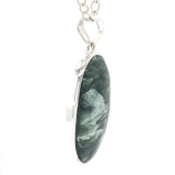 Seraphinite Statement Oval Cabochon Pendant