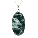Seraphinite Statement Oval Cabochon Pendant