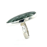 Seraphinite Oval Adjustable Ring