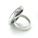 Seraphinite Oval Adjustable Ring