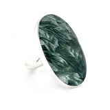 Seraphinite Oval Adjustable Ring