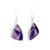 Phantom Amethyst Organic Shaped  Earrings
