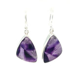 Phantom Amethyst Organic Shaped  Earrings