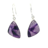 Phantom Amethyst Organic Shaped  Earrings