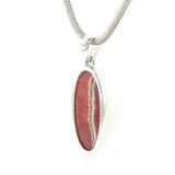Rhodochrosite Oval Statement Cabochon Pendant
